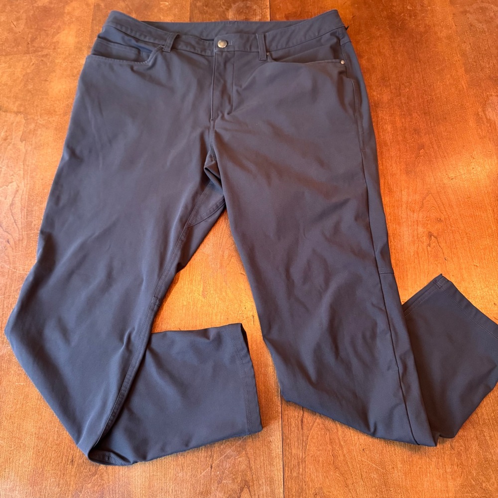 Lululemon ABC Pant Men 34x29 Charcoal Grey Slim 5-Pocket Commuter Tech